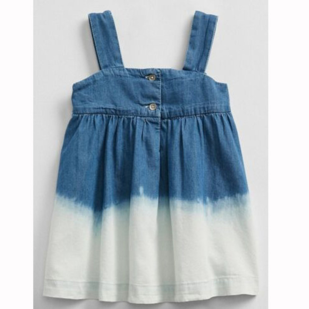 Baby Gap Factory NWT Blue Denim Ombre Sun Dress
